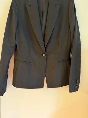 Elie Tahari Black Single-Button Tailored Blazer